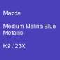 Preview: Mazda, Medium Melina Blue Metallic, K9 / 23X.